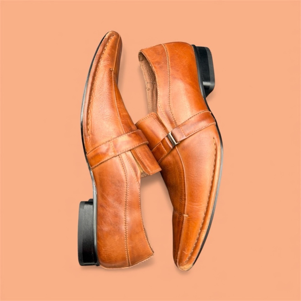 Fratelli Select Tan Leather Men's Slip-On Loafers, Size11M, B208-03